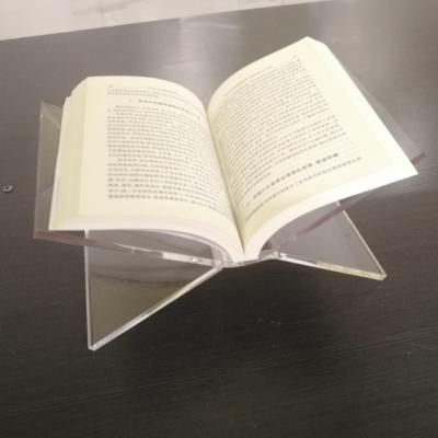 China Store Wholesale High Quality Acrylic Demountable Open Book Holder Book Paper Display Rack BS 57 for sale