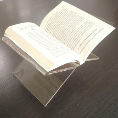 China BS 57 Clear Rectangle Acrylic Stand Shelf Book Removable Open Display Rack for sale