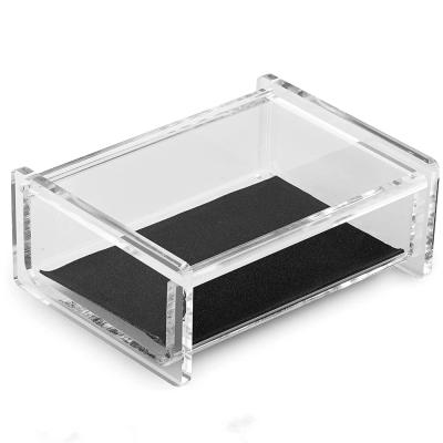 China Wholesale High Quality Viable Rectangle Clear Acrylic Boxes With Lid Desktop Storage Acrylic Organizer Box for sale