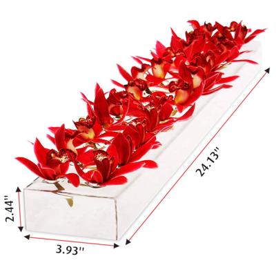 China 24 Holes Rectangle Acrylic Flower Decor Luxury Acrylic Dining Table Boxes for sale