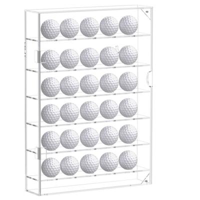 China Manufactures Sale 6 Tiers Acrylic Transparent Golf Ball Display Case 30 Pieces Golf Ball Box FD4665 for sale