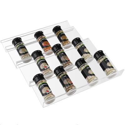 China Kitchen Viable Drawer Spice Jar Organizer Acrylic Transparent For Shop for sale