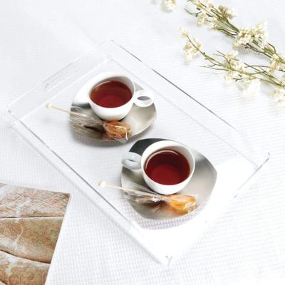 China Guaranteed Unique Customized Serving Trays Quality Rectangle Clear Acrylic Chocolate CRT-03 for sale