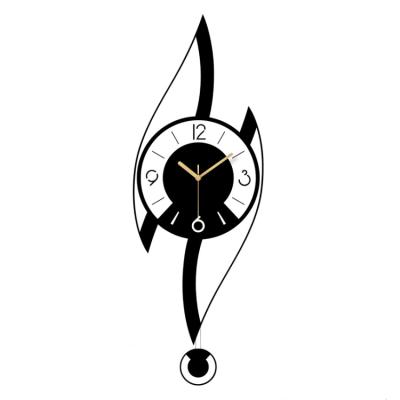 China Deco 3D Antique Wall Clock Home Style Rectangle Luxury Acrylic White Black Clock for sale