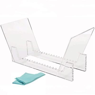 China Acrylic 16 LP Vinyl Card Holder Viable Holder Acrylic Organizer for sale