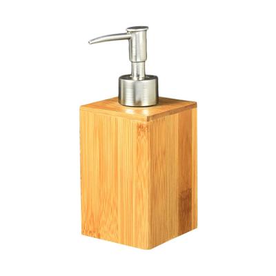 China Foam Soap Dispenser Luxury Bamboo 8 Ounce Classic Liquid Soap Dispenser With Stainless Steel Spray Head For Bathroom for sale