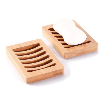 China Wooden Bamboo Soap Dish Tray Soap Holder Bathroom Self Draining Viable for Shower, Bar Soap for sale