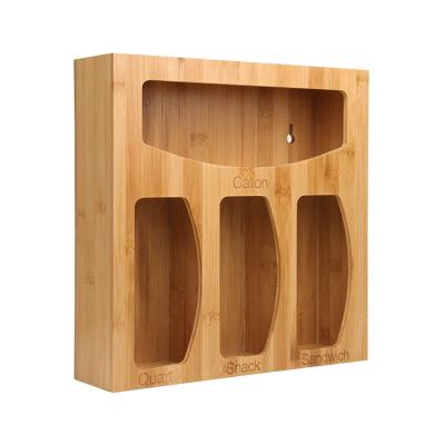 China Viable Custom Drawer Storage Box Bamboo Storage Container Food Bag Ziplock Organizer for sale