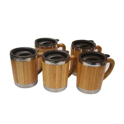 China Wholesale Disposable Eco-friendly Biodegradable Reusable Bamboo Coffee Mug Travel Bamboo Cup With Handle for sale