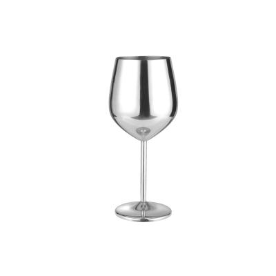 China Sustainable Stainless Steel Wine Goblet Single Layer Cocktail GlassRed Wine Glass for sale