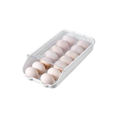 China Freshness Keeping Egg Box Drawer Transparent Superimposed Rolling Type Home Storage Box Cooler Egg Fresh-keeping Container for sale