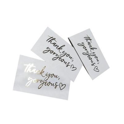 China Various Waterproof Vinyl Gold Foil Custom Printing Thank You Card Stickers for sale