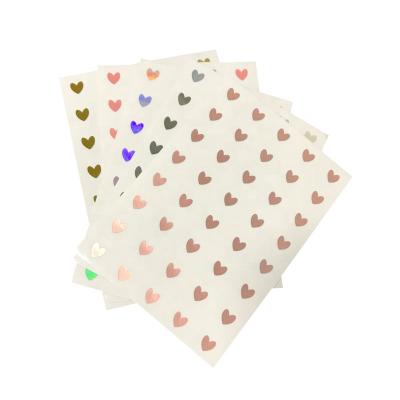 China Custom Clear Foiled Transparent Waterproof Adhesive Vinyl Foil Sticker Sheet for sale