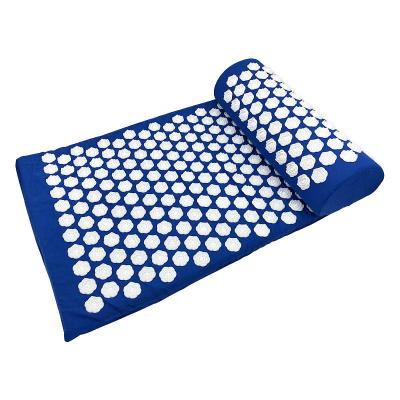 China Eco-friendly Massage Cushion Acupressure Mat Acupuncture Needle Mat With Portable Pillow for sale