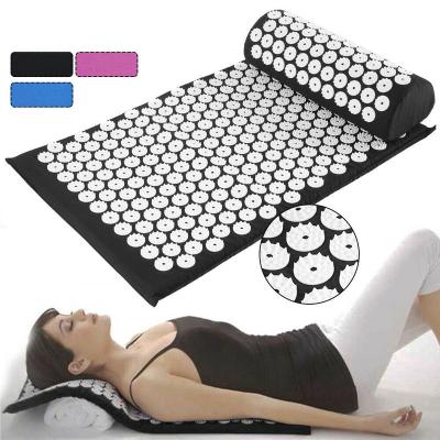 China Portable Back Place Massager Comfortable Relieve Stress Pain Acupuncture Body Massage Cushion Acupressure Mat Acupuncture Needle Mat for sale