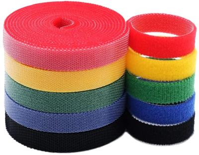 China Eco-Friendly Customizable Colorful Double Sided Roll Back To Hook And Loop Back Tape for sale