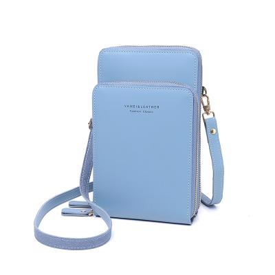 China Handy Promotional LARGE TRAVEL BAG Unique Wallet Ladies Phone Color Soild Messenger Bag for sale