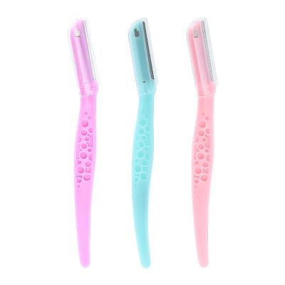 China Wholesale Fashional Eyebrow Trimmer JAPAN Blade Women 3pcs/set Colorful Eyebrow Trimmer Set Stainless Steel Blade Eyebrow Trimmer With Cover for sale