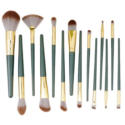 China 14pcs Whoelsale Soft Professional High Quality Private Label Eye Makeup Brush Set Custom Makeup Kits With Wooden Handle for sale