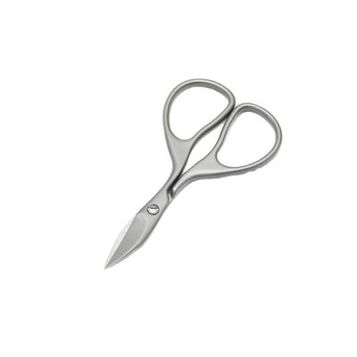 China Popular Popular Professional Stainless Steel Make Up Cutting Nail Silver Eyebrow Trimming Scissors for sale