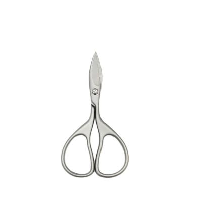 China Popular Wholesale Professional Stainless Steel Manicure Nail Silver Eyebrow Trimming Scissors for sale