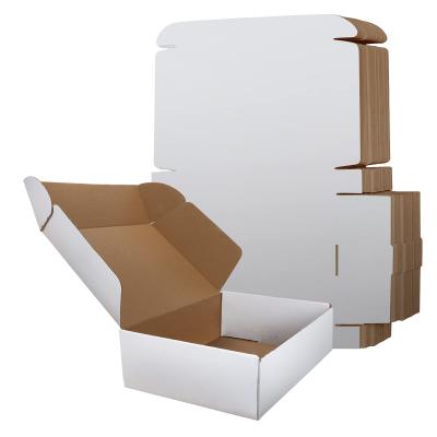 China RLAVBL 12x9x3 Recyclable Shipping Boxes Set Of 20, White Corrugated Box for sale