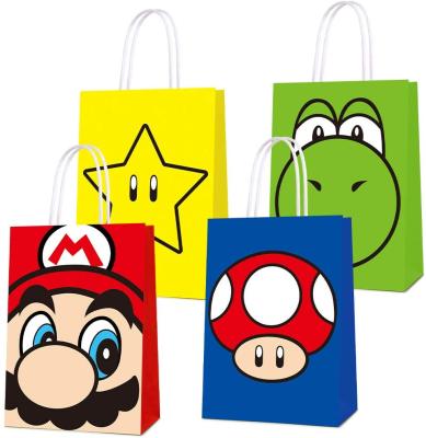 China 16 PCS Recyclable Favor Bags for Super Bros Mario Birthday Party Supplies, Party Favor Bags for sale