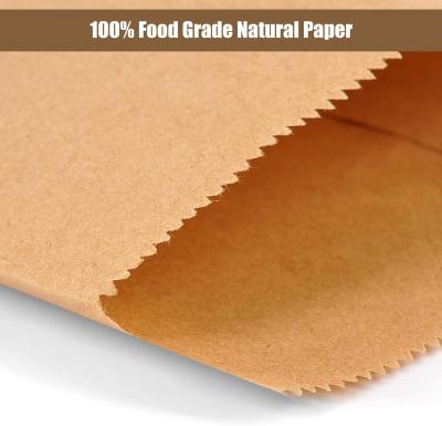 China 100 Pack Recyclable Kraft Paper Treat Bags Flat Favor Bag for Sandwich Snack Cookie Popcorn Small Party Favor Bag (Brown, 4x4x5) for sale