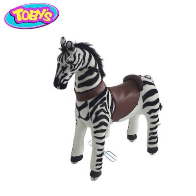 China Plush Stuffed Little Pony Kids Zebra Ride Toy Animal for sale