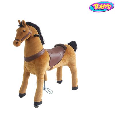 China Premium Promotional Plush Toddler Riding Little Pony Walking Animal Toy for sale