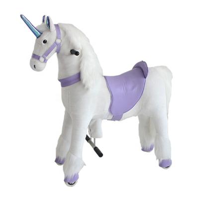 China Ride On Toy Professional Horse Racing Toy Plush And Riding Horse Toys Animal Mechanical Unicorn for sale