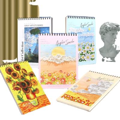 China Hardcover Custom Van Gogh Hardcover Art Watercolor Notepad 8K Sketch Book for sale