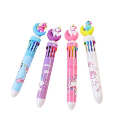 China Office & School Pen Lovely new style oil pen ten-color net red multi-functional multi-color one ball-point pen wholesale for sale