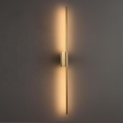 China Modern Simple Decorative Bedside Lamp LED Copper Bedroom Indoor Wall Light Lamps for sale