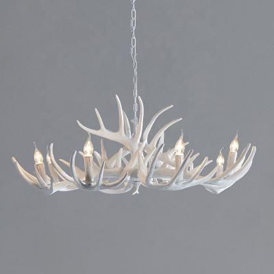 China Modern Luxury Modern Deer Ceiling Hanging Antler Decor White Led Chandelier Pendant Light Fancy Lamp for sale