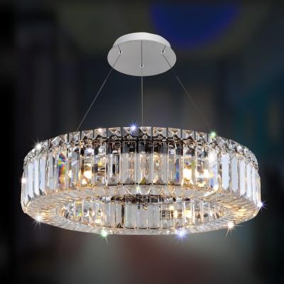 China Modern Modern Crystal LED Chandelier Round Crystal Pendant Light Luxury Ceiling Pendant Lamp For Dining Room for sale