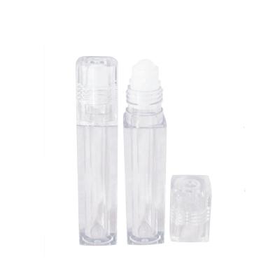 China Empty Plastic Cosmetic Square Lip Oil Tube With 8ml Custom Roll Make Up Packaging for sale