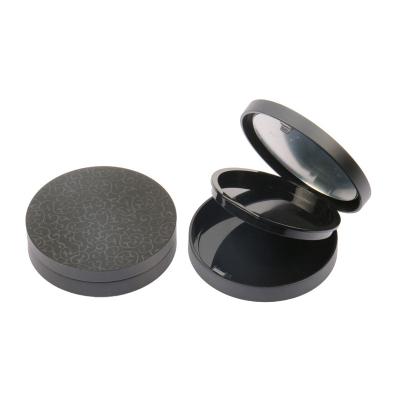 China Double Layer Disposable Round Shaped Custom Cosmetic Packaging Makeup Compact Powder Case With Magnetic Open for sale