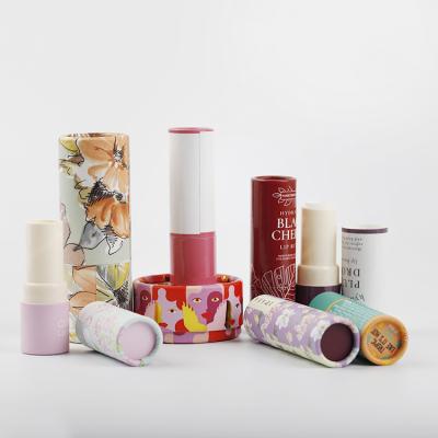 China Creative Eco-friendly Biodegradable Packaging Containers Cardboard Custom Deodorant Lift Up Paper Tube For Lipstick for sale