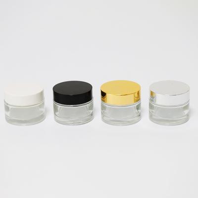 China 5g Cosmetic 100g 30g 10g 10ml 2 oz 4 oz 6 oz 8 oz 4 oz White Black Gold Frosted Fancy Glass Cosmetic Jar for sale