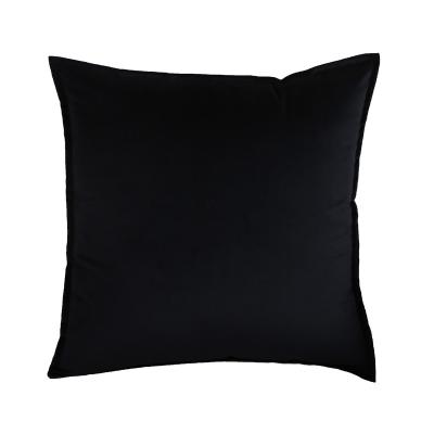 China New Arrival Velvet Cushion Cover Non-Toxic Luxury Black Single Throw Pillow Case With New Design Edges for sale