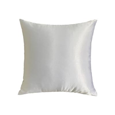 China White Sublimation Anti-Static Smooth Pillow Case Silk Satin Pillow Covers Luxury Cushion for sale