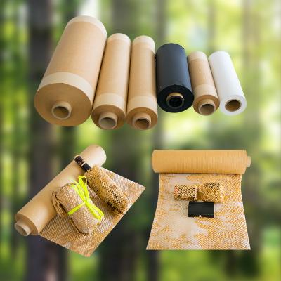 China 2021 New Popular Recycled Filling Materials Buffer Roll Cushion Wrapping Paper Honeycomb Protective Packaging Envelope for sale