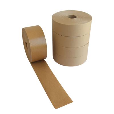 China Waterproof Wet Water Paper Tape Brown Waterless Programmable Kraft Paper for sale