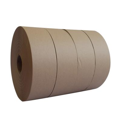 China Waterproof White Brown Printed Paper Tape Kraft Fiber Water With Logo for sale