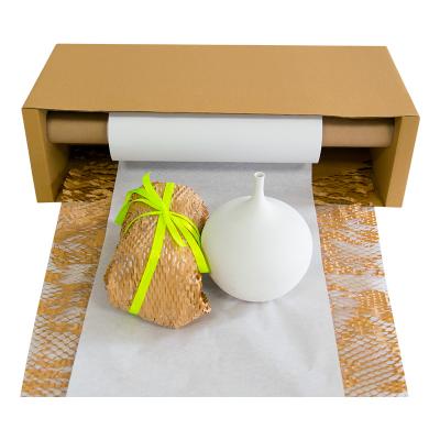 China Disposable YJNPACK Company Packaging Kraft Roll Dispenser Cushion Wrapping Honeycomb Paper Roll for sale