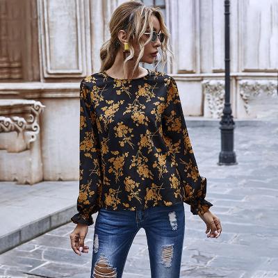 China 2020 New Autumn Women Breathable Floral Shirt Blouse Tops Long Sleeve Breathable Sweater Blouse Shirts Ladies Casual Fashion for sale