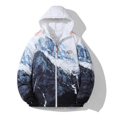 China Wholesale Fashion Print Men's Winter Breathable Anorak Jacket Men Zip Up Winter Jacket Outerwear Coats For Men for sale