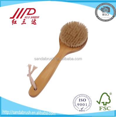 China Wholesale Natural Body Boar Hair Spa Dry Skin Body Scrubber Bath Cleaning Brush for sale