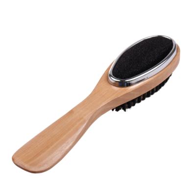 China Viable 3 in 1 Factory Clothes Dry Cleaning Brush Wood Fiber Brush with Shoe Horn for Sale for sale